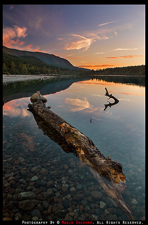 Sunset at Rattlesnake Lake, Summer 2013. By Manju Shekhar