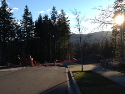 Entrance to land parcel S20, at the end of Frontier Ave in Eagle Pointe neighborhood