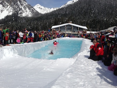 Sunday's Pond Skim event at Summit West, part of 75th Anniversary Celebration, 3/24/13