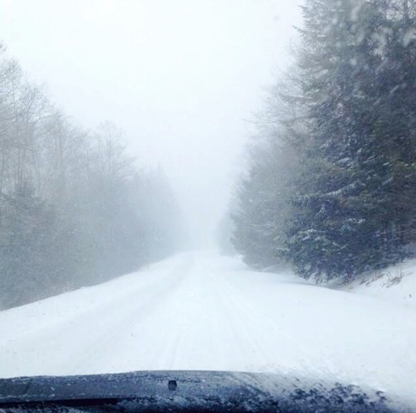 Snow at I-90 exit 38. Photo: Anne Davison