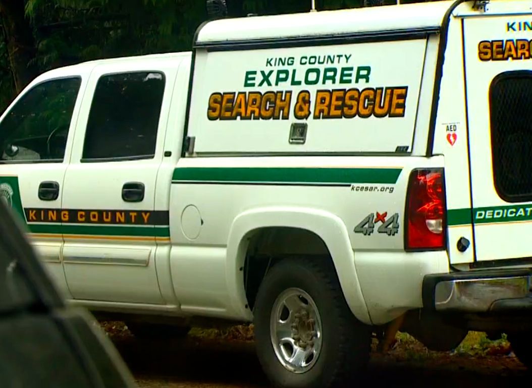 King County Explorer Search and Rescue vehicle at recent mission. Photo: KCESAR Facebook page
