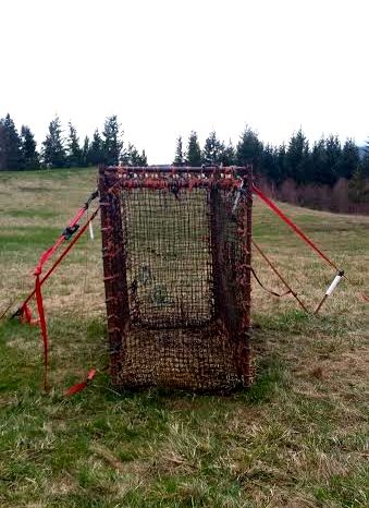 Elk trap on 12th hole of TPC Snoqualmie Ridge Golf Course, 2/20/15