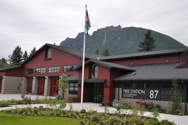 New North Bend Fire Station, located at the corner of East North Bend Way and Maloney Grove.