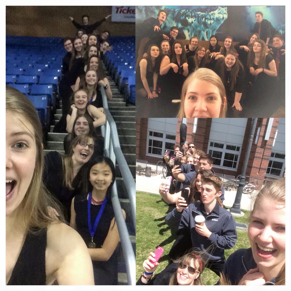 Natalie Werner's selfie that won Reno Jazz Festival's "Self Contest" and earned the group a backstage pass to a special weekend Jazz concert.