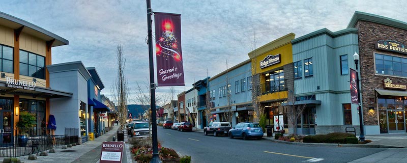 Center Blvd on Snoqualmie Ridge. Photo: Snoqualmie Valley Chamber of Commerce.