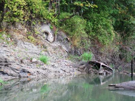 Erosion of Sinnema Quaale Upper Revetment area of the Snoqualmie River