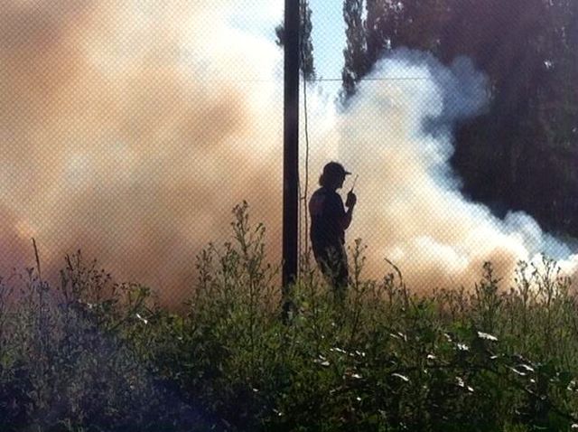 Small brush fire at Mt. Si Golf Course 6/29/15. Photo: Patti Costa