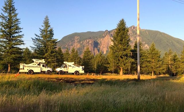 Scene after brush fire extinguished by firefighters on 6/29/15. Photo; Facebook