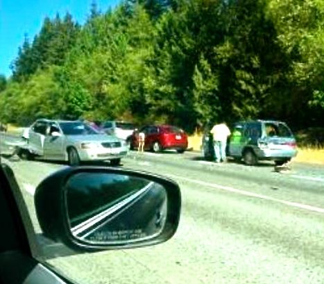 Accident scene near 90/18 interchange, 7/20/15. Photo: Hera Minkove