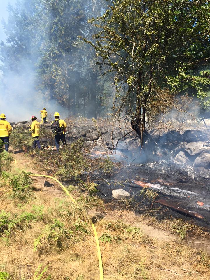 North Bend brush fire, 7/19/15. Photo: Eastside Firefighters Facebook page.
