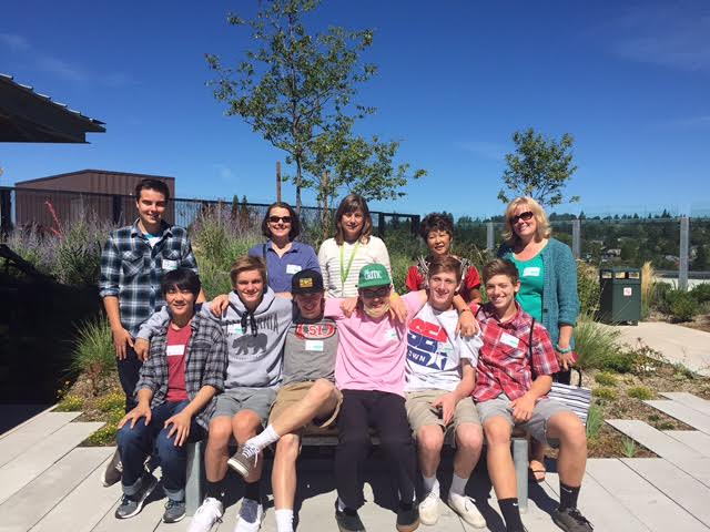 Mount Si Med Squad pictured, Back Row: Ethan Luxton, Elaine Luxton, Cancer Care Unit Nurse, Kendy Ross, and Felicia Stone Front Row: Jasper Chee, Cameron Stone, Kade McNamara, Connor Ross, Jonny Haycock, and Ben Maclean, missing are Grant Baker, Matthew Maclean, Christopher Haycock, Josh Ajoge, Alex and Zack White.