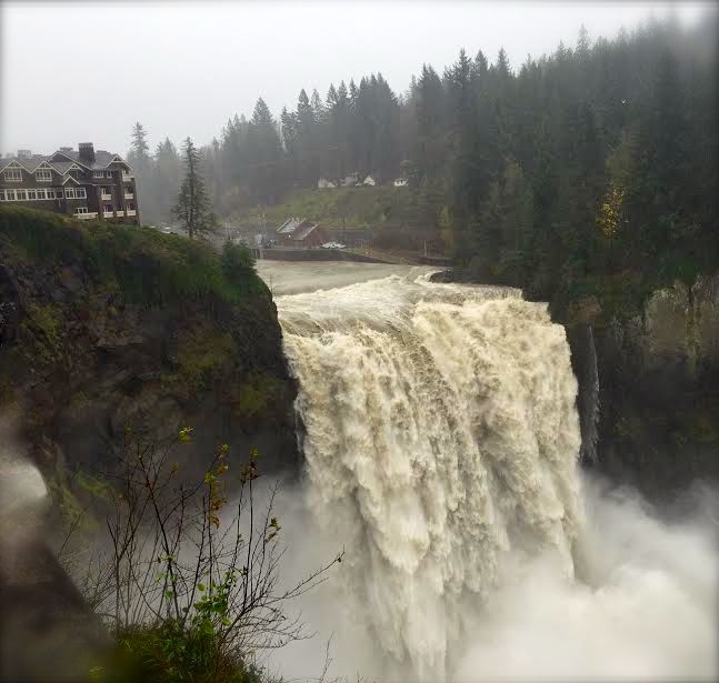 Snoqualmie Falls on 11/13/15 at flood phase level 3.