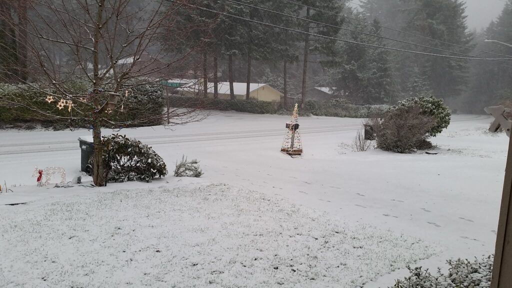 Snow in Wilderness Rim near North Bend, 12/17/15. Photo: Kathy Hyland