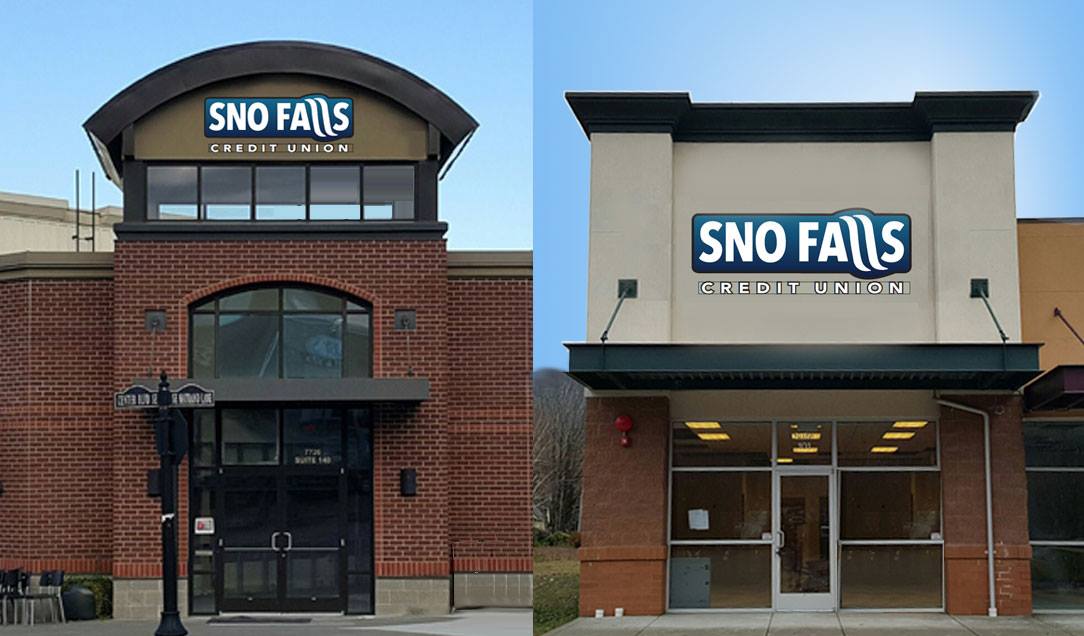 Sno Falls Credit Union's two new stand alone locations set to open in late January or early February 2016.