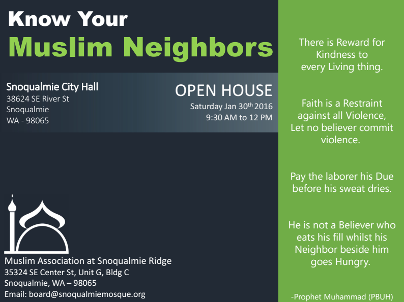 Muslim Neighbor Open House