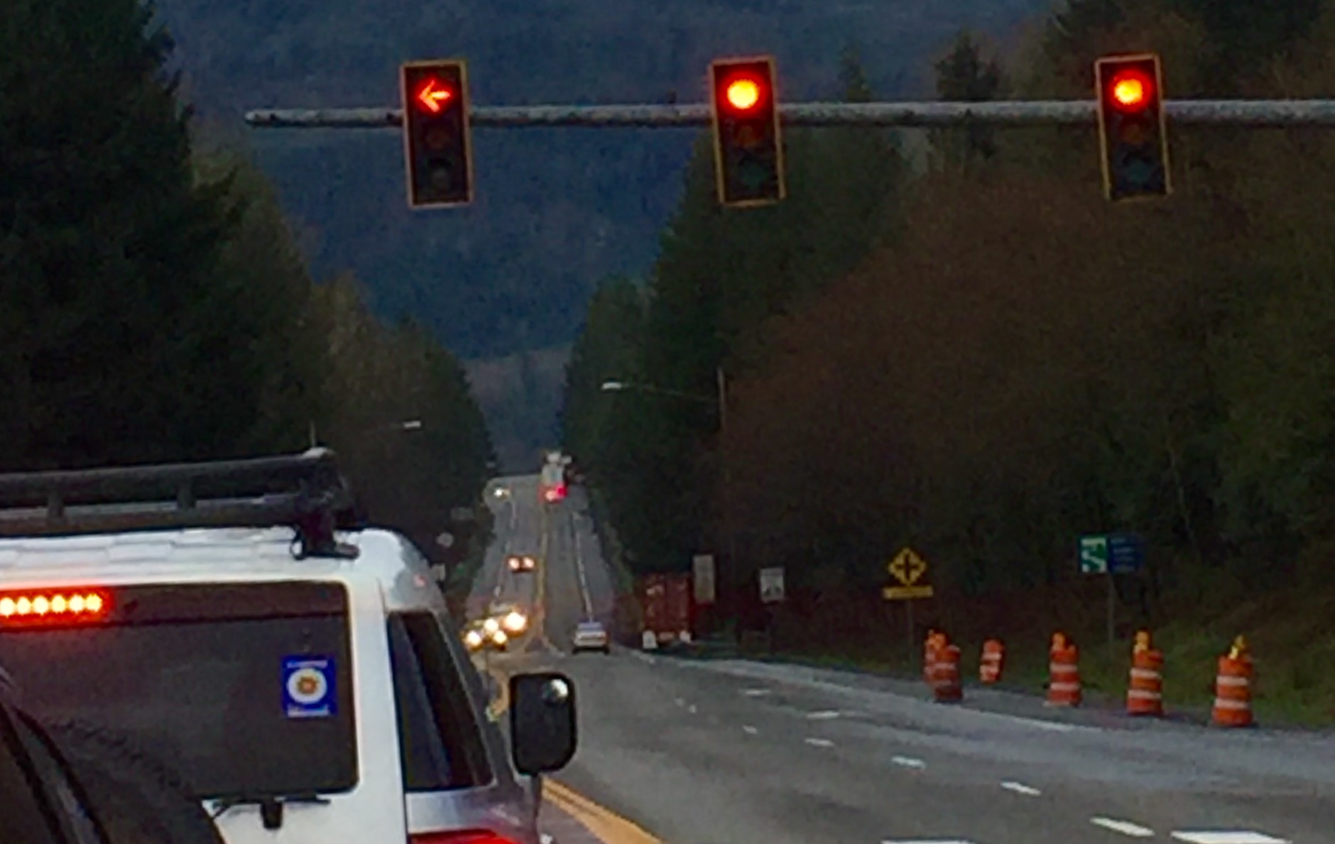 SR 18 unusually quiet due to morning accident, 3/8/16