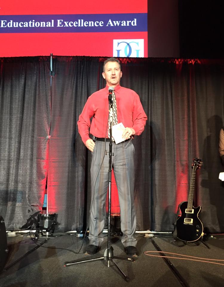 Chief Kanim Principal Kirk Dunckel receiving his Give Good Award on March 4th.