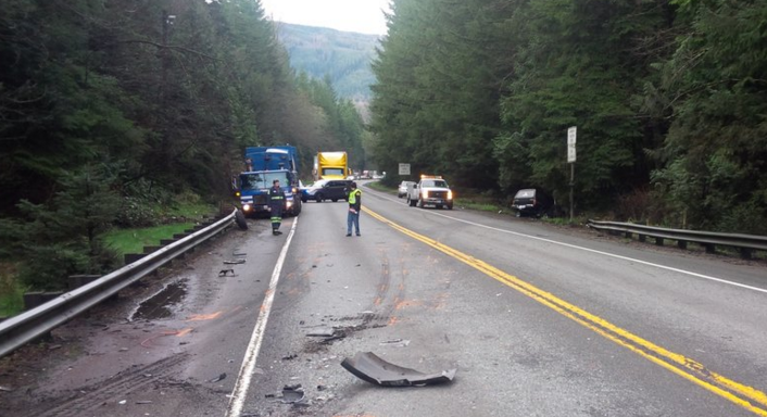 3/8/16 accident scene on SR 18. Photo: WSP
