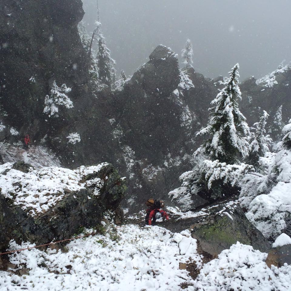 SMR members ascending Guye Peak, 3/28/16. Photo: Facebook