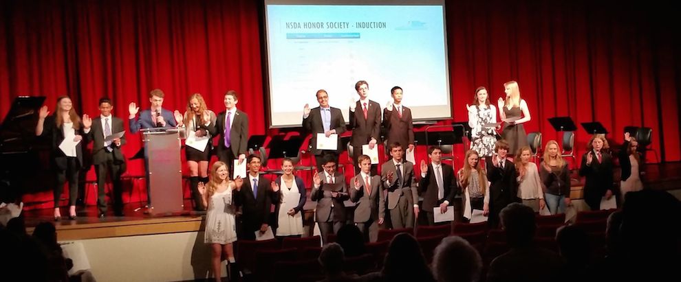 2016 MSHS Debate Honor Society Induction ceremony