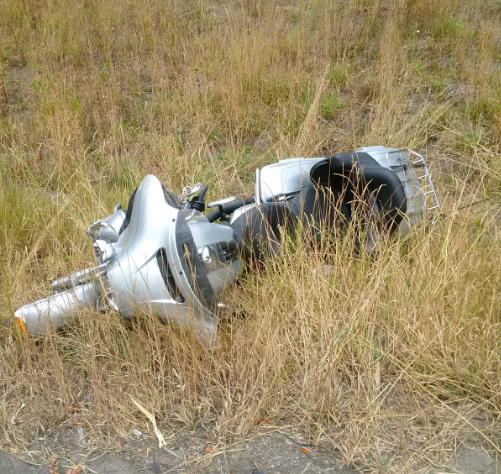Motorcycle involved in fatal accident near Denny Creek on 8/31/16. Photo: WSP