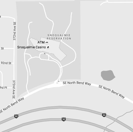 New traffic circle will bel located at the west edge of the Snoqualmie Indian Reservation, near 372nd. Photo: Google Maps screenshot.