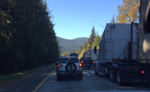 Traffic backup just east of SR 18, 9/26/16. Photo: Kyle Templeton