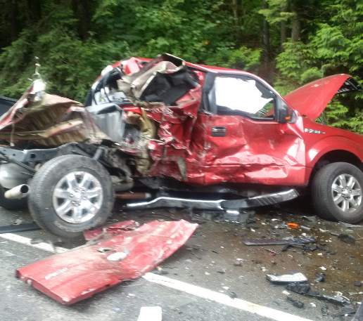 Truck involved in SR 18 accident, 9/8/16