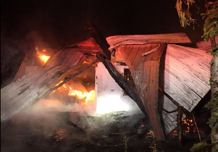 Home destroyed by fire at Alpental, 11/8/16