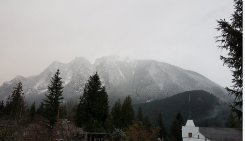 Snow on Mount Si, 12/4/16. Photo: North Bend weather